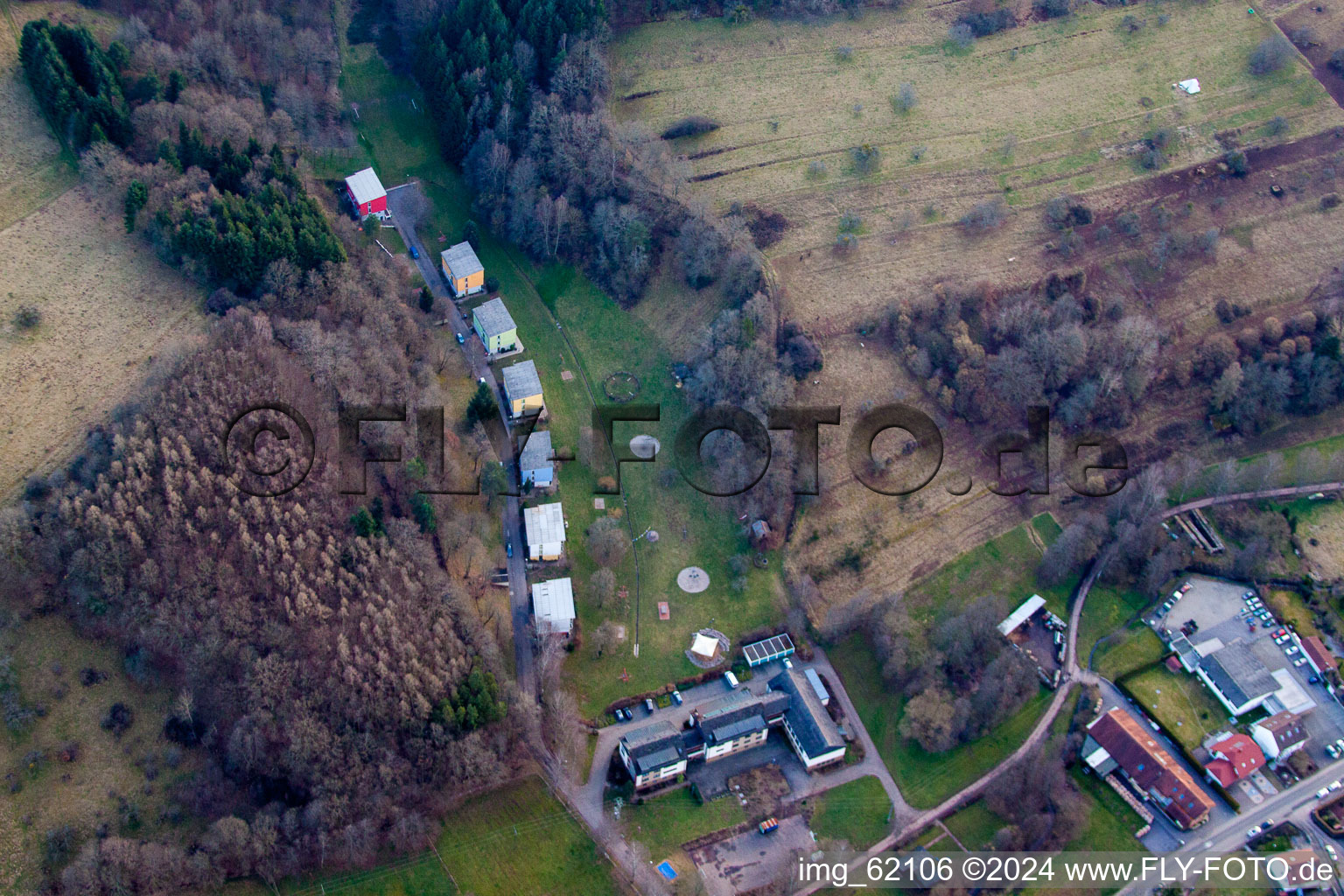 Vue aérienne de Marienstraße à Silz dans le département Rhénanie-Palatinat, Allemagne