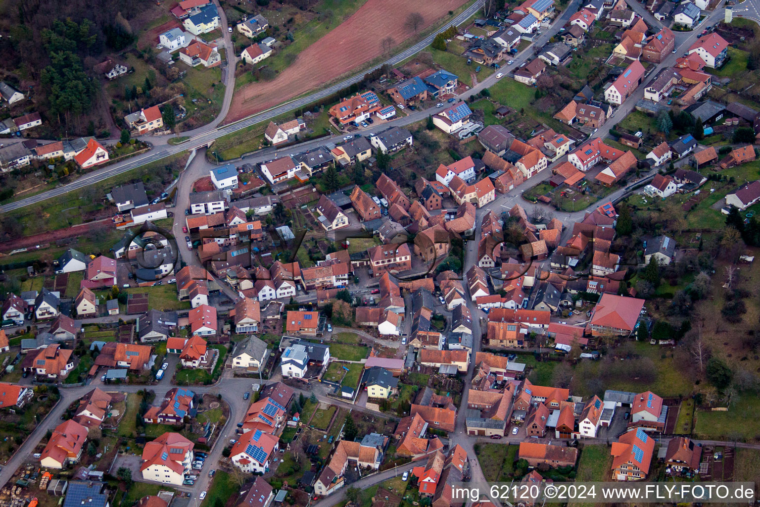 Völkersweiler dans le département Rhénanie-Palatinat, Allemagne vue du ciel