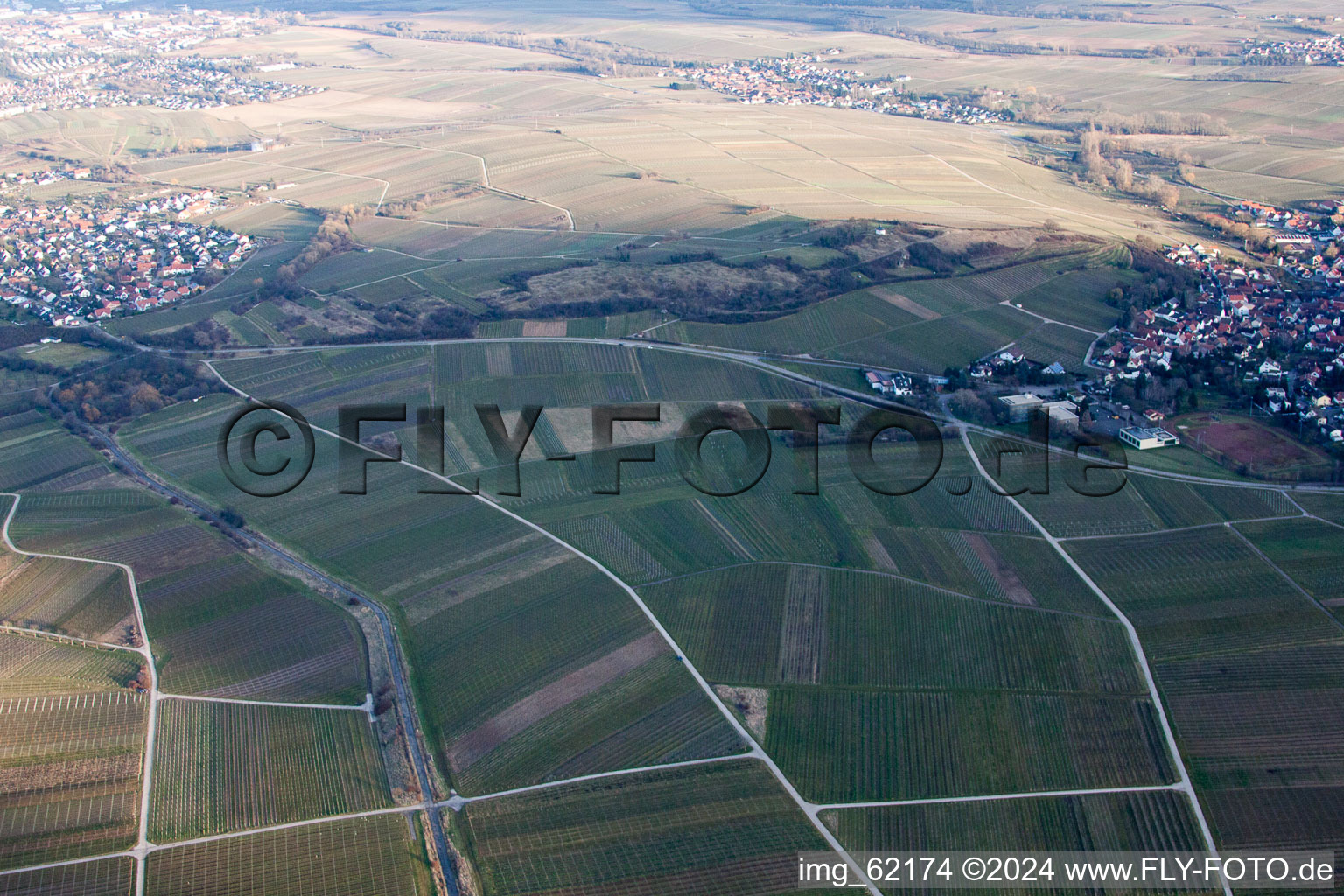 Photographie aérienne de Sur Ilbesheim bei Landau in der Pfalz à Ilbesheim bei Landau in der Pfalz dans le département Rhénanie-Palatinat, Allemagne