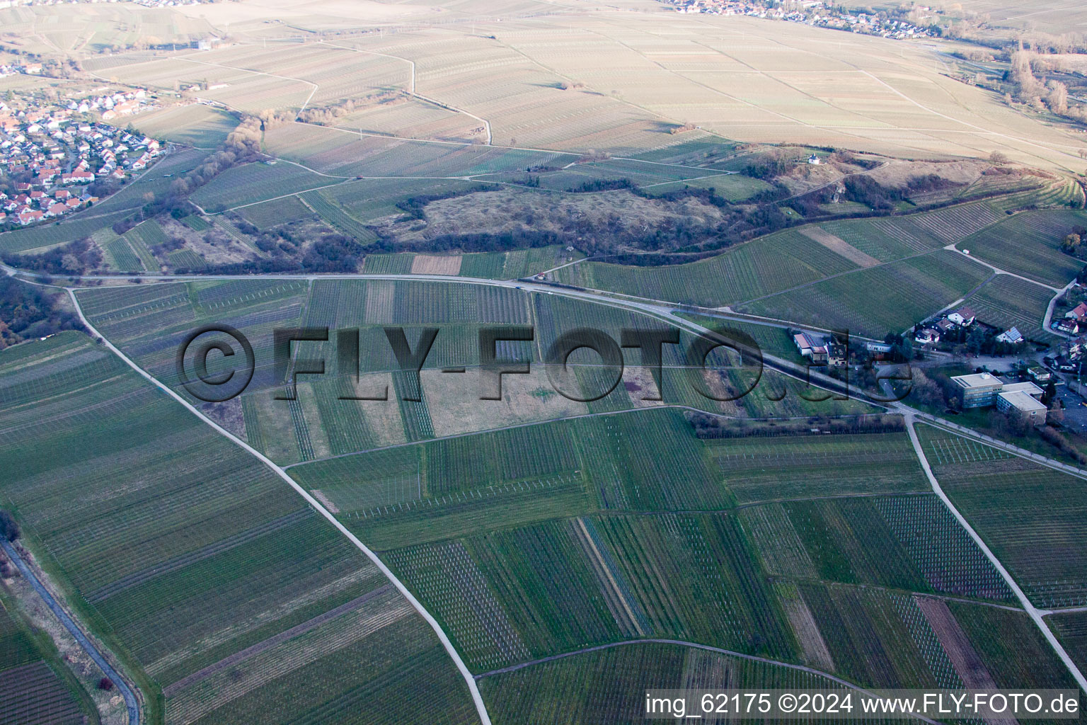 Vue oblique de Sur Ilbesheim bei Landau in der Pfalz à Ilbesheim bei Landau in der Pfalz dans le département Rhénanie-Palatinat, Allemagne