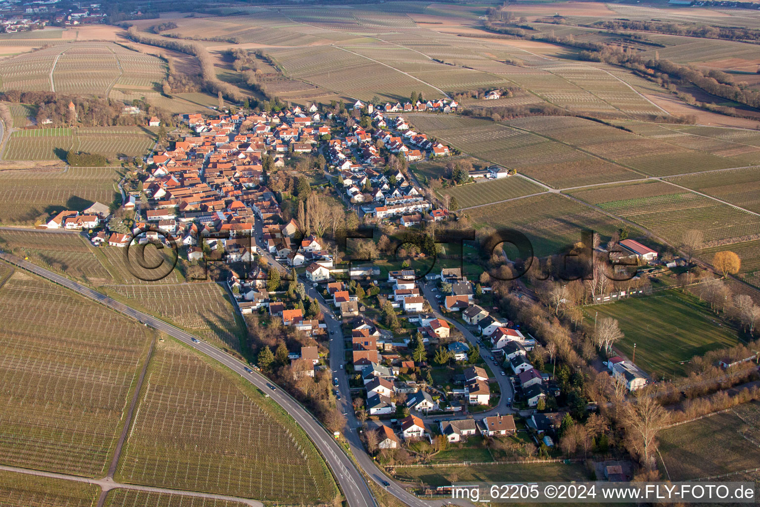 Vue d'oiseau de Quartier Ilbesheim in Ilbesheim bei Landau in der Pfalz dans le département Rhénanie-Palatinat, Allemagne