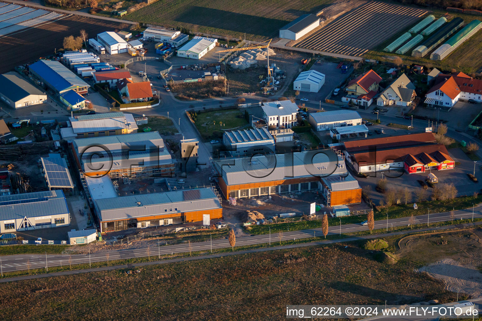 Enregistrement par drone de Zone industrielle du Nord à Rülzheim dans le département Rhénanie-Palatinat, Allemagne