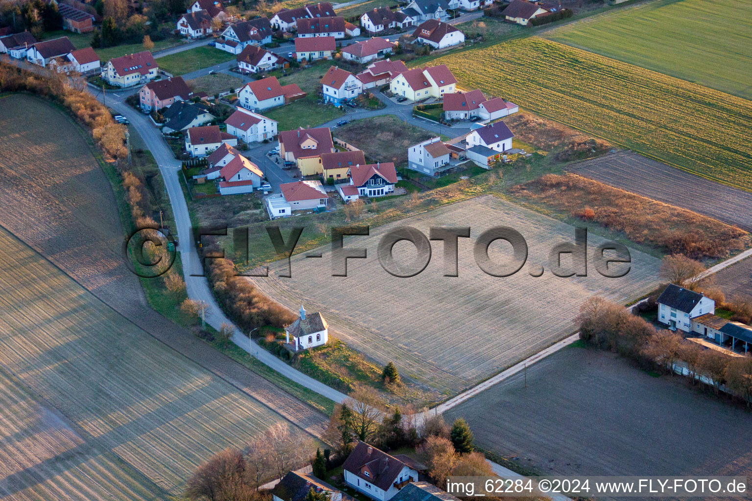 Vue aérienne de Herxheimweyher dans le département Rhénanie-Palatinat, Allemagne