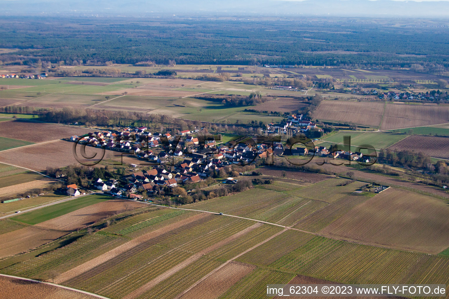 Photographie aérienne de Quartier Kleinsteinfeld in Niederotterbach dans le département Rhénanie-Palatinat, Allemagne