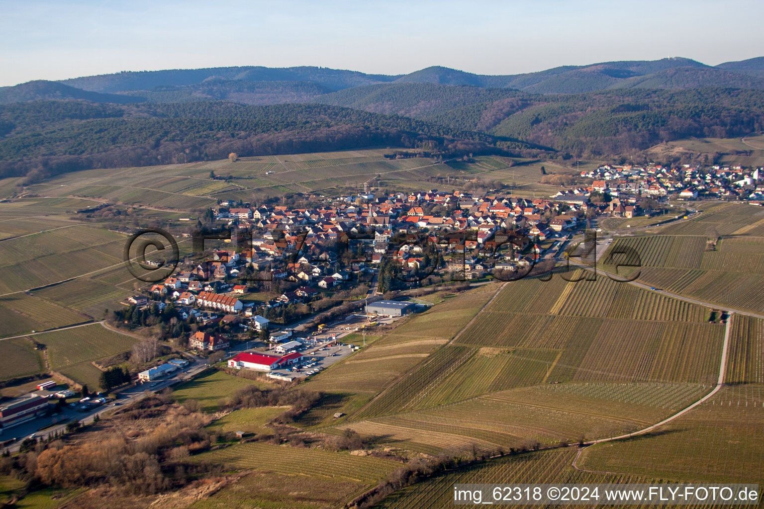 Vue oblique de Quartier Schweigen in Schweigen-Rechtenbach dans le département Rhénanie-Palatinat, Allemagne