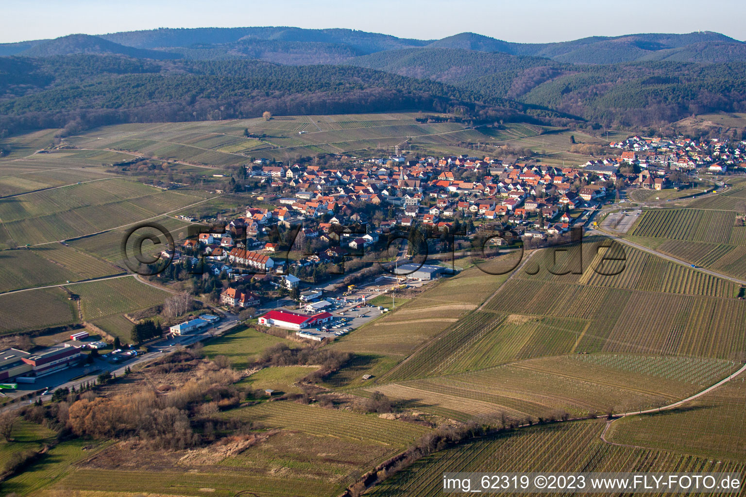 Photographie aérienne de Quartier Schweigen in Schweigen-Rechtenbach dans le département Rhénanie-Palatinat, Allemagne