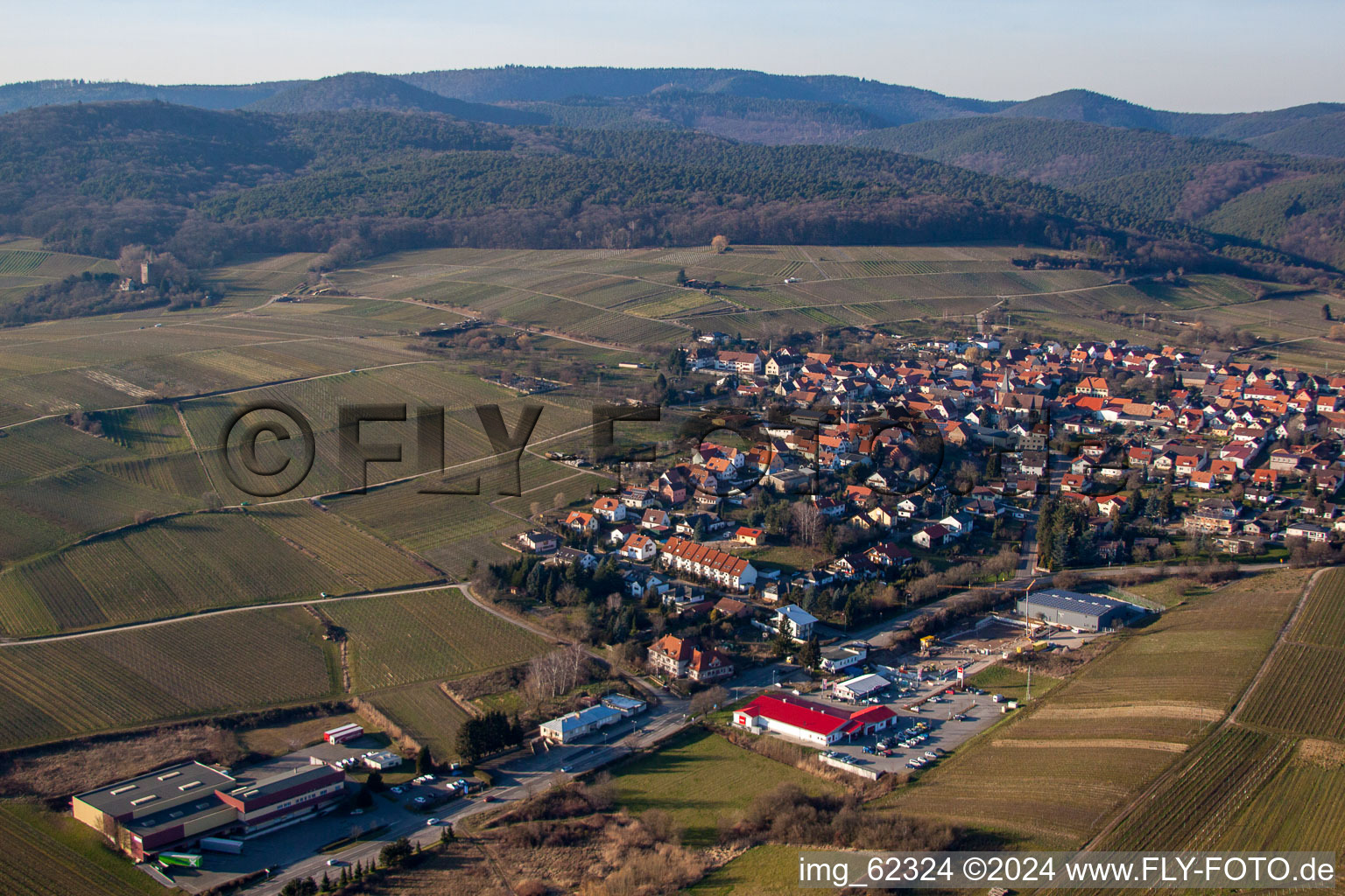 Quartier Schweigen in Schweigen-Rechtenbach dans le département Rhénanie-Palatinat, Allemagne depuis l'avion