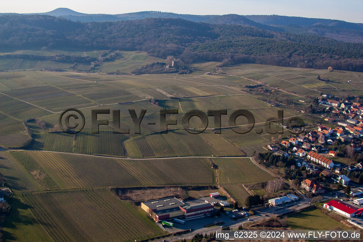 Enregistrement par drone de Quartier Schweigen in Schweigen-Rechtenbach dans le département Rhénanie-Palatinat, Allemagne