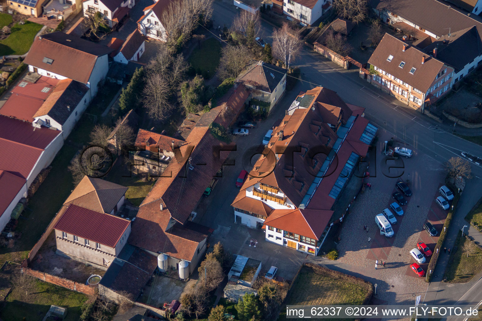 Quartier Schweigen in Schweigen-Rechtenbach dans le département Rhénanie-Palatinat, Allemagne depuis l'avion