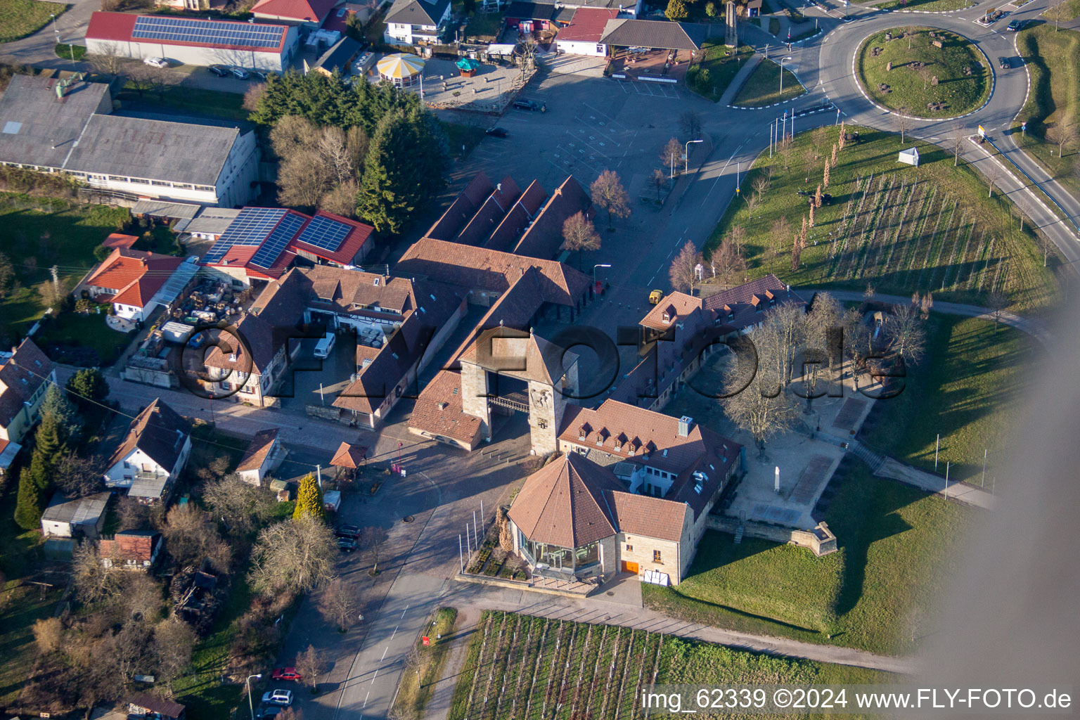 Quartier Schweigen in Schweigen-Rechtenbach dans le département Rhénanie-Palatinat, Allemagne vue du ciel