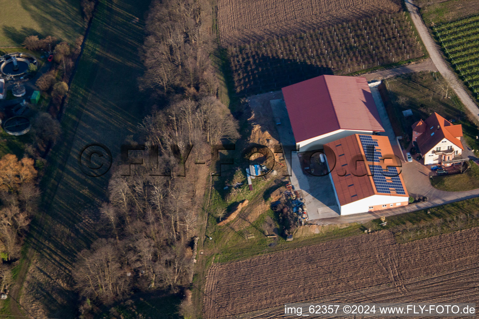 Oberotterbach dans le département Rhénanie-Palatinat, Allemagne vue du ciel