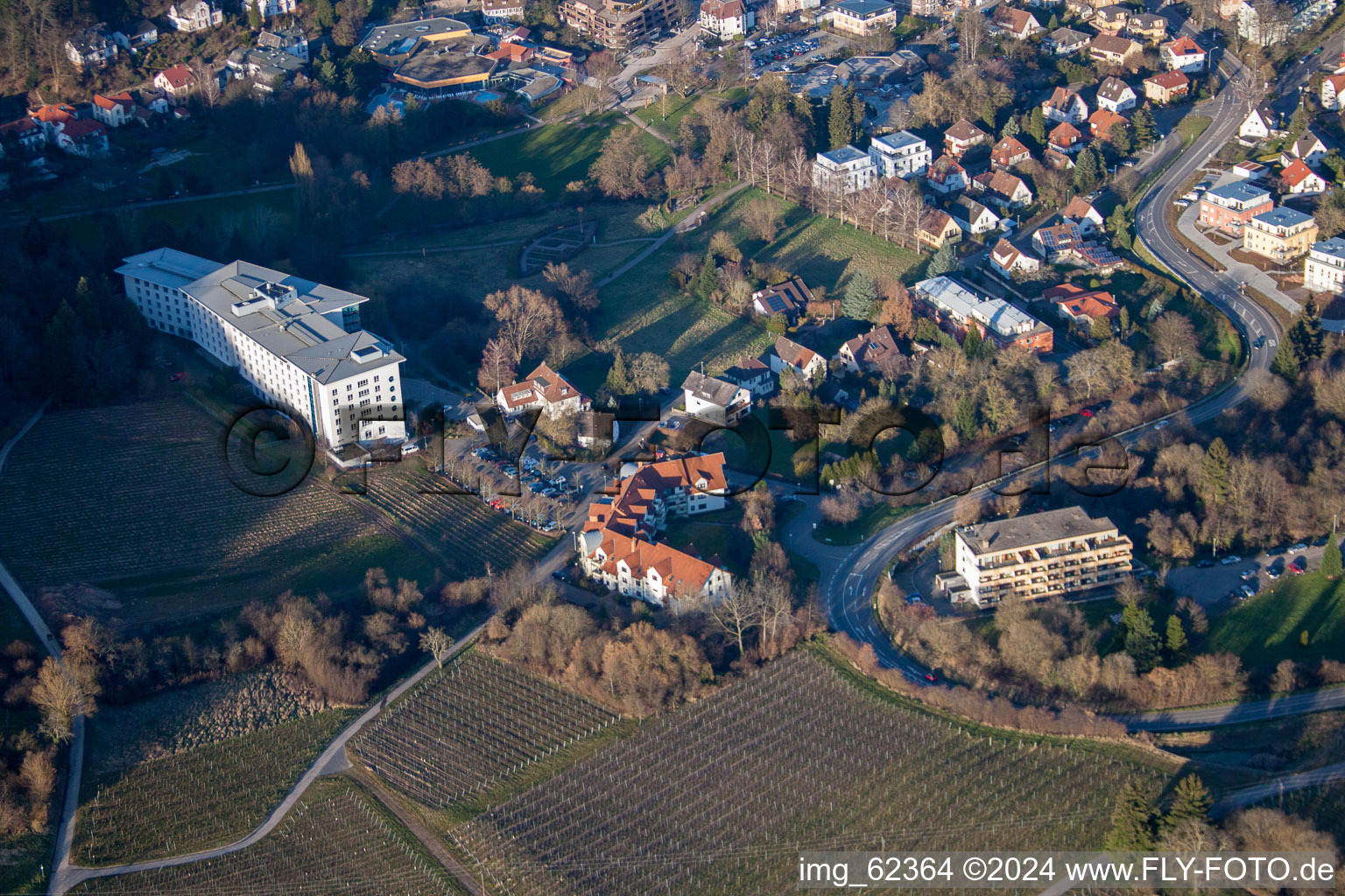 Vue aérienne de Parc thermal à Bad Bergzabern dans le département Rhénanie-Palatinat, Allemagne