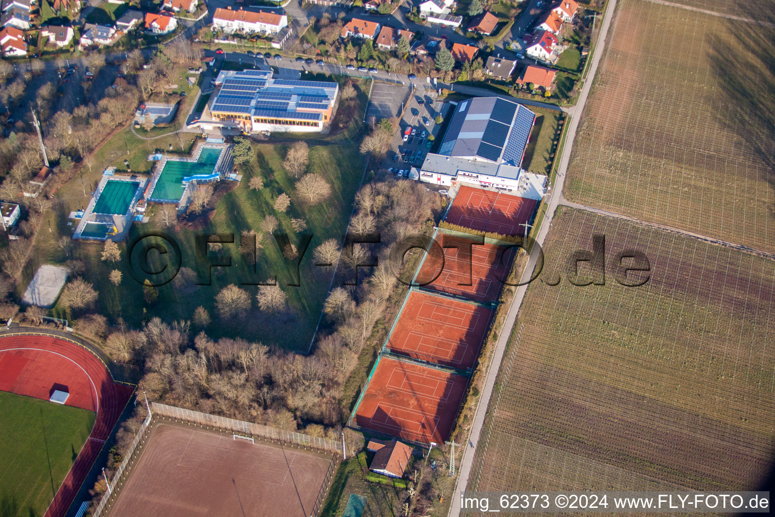 Photographie aérienne de Bad Bergzabern dans le département Rhénanie-Palatinat, Allemagne