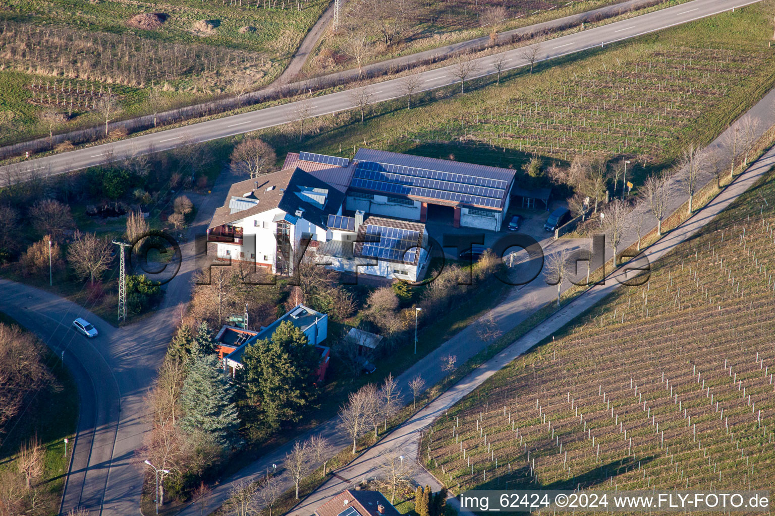 Vue oblique de École à Ilbesheim bei Landau in der Pfalz dans le département Rhénanie-Palatinat, Allemagne