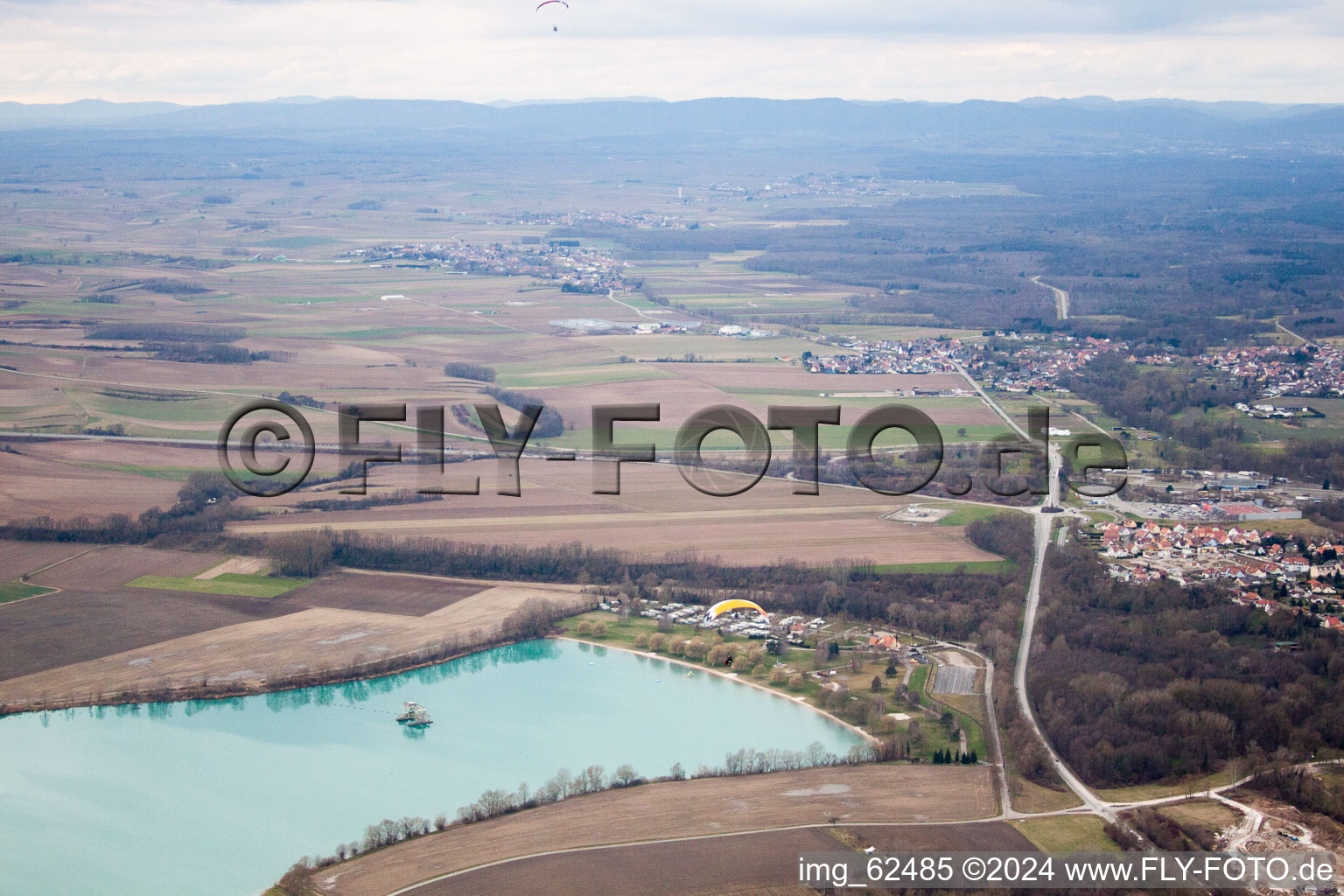 Lauterbourg dans le département Bas Rhin, France vue d'en haut