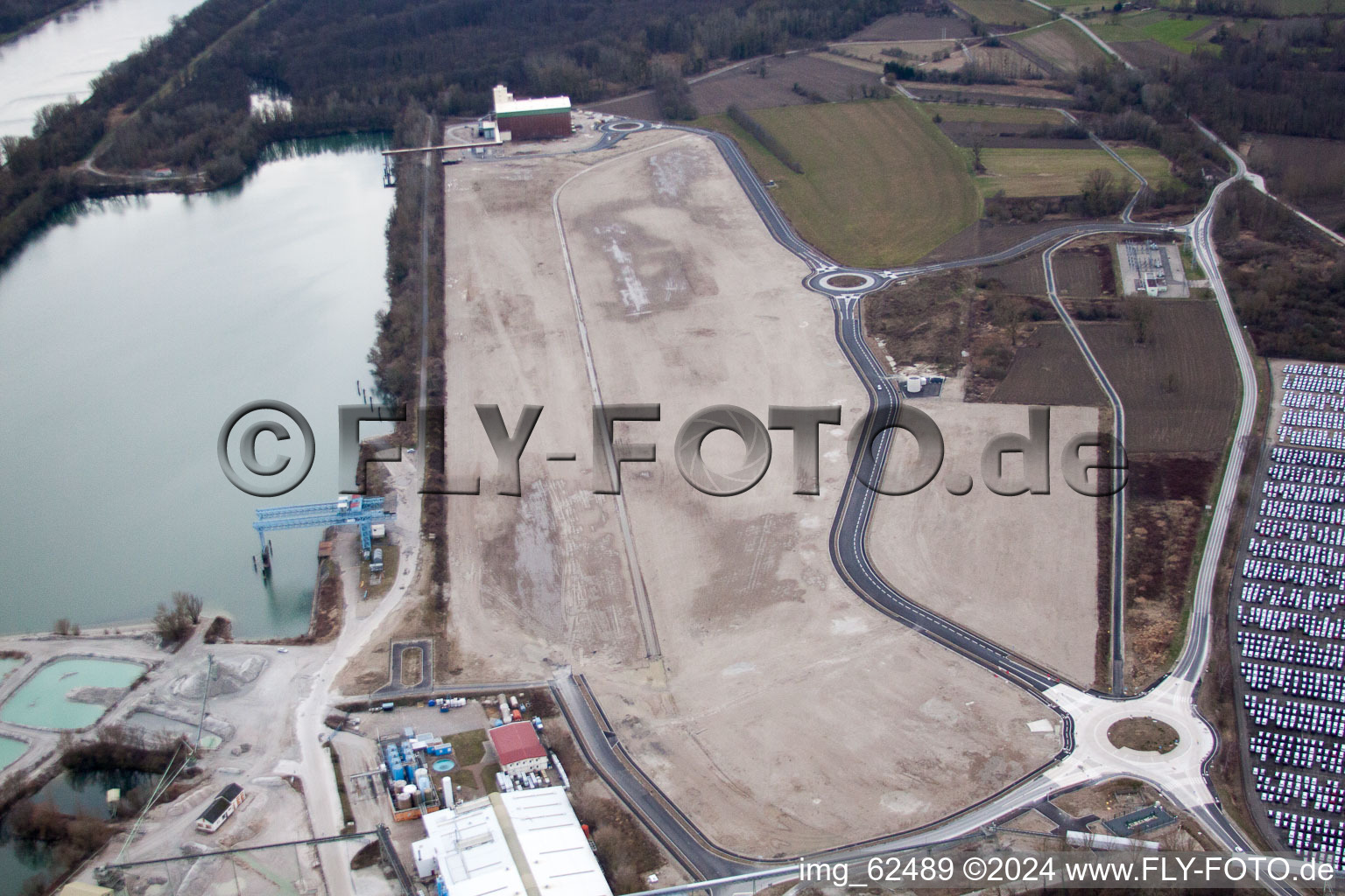 Lauterbourg dans le département Bas Rhin, France d'un drone