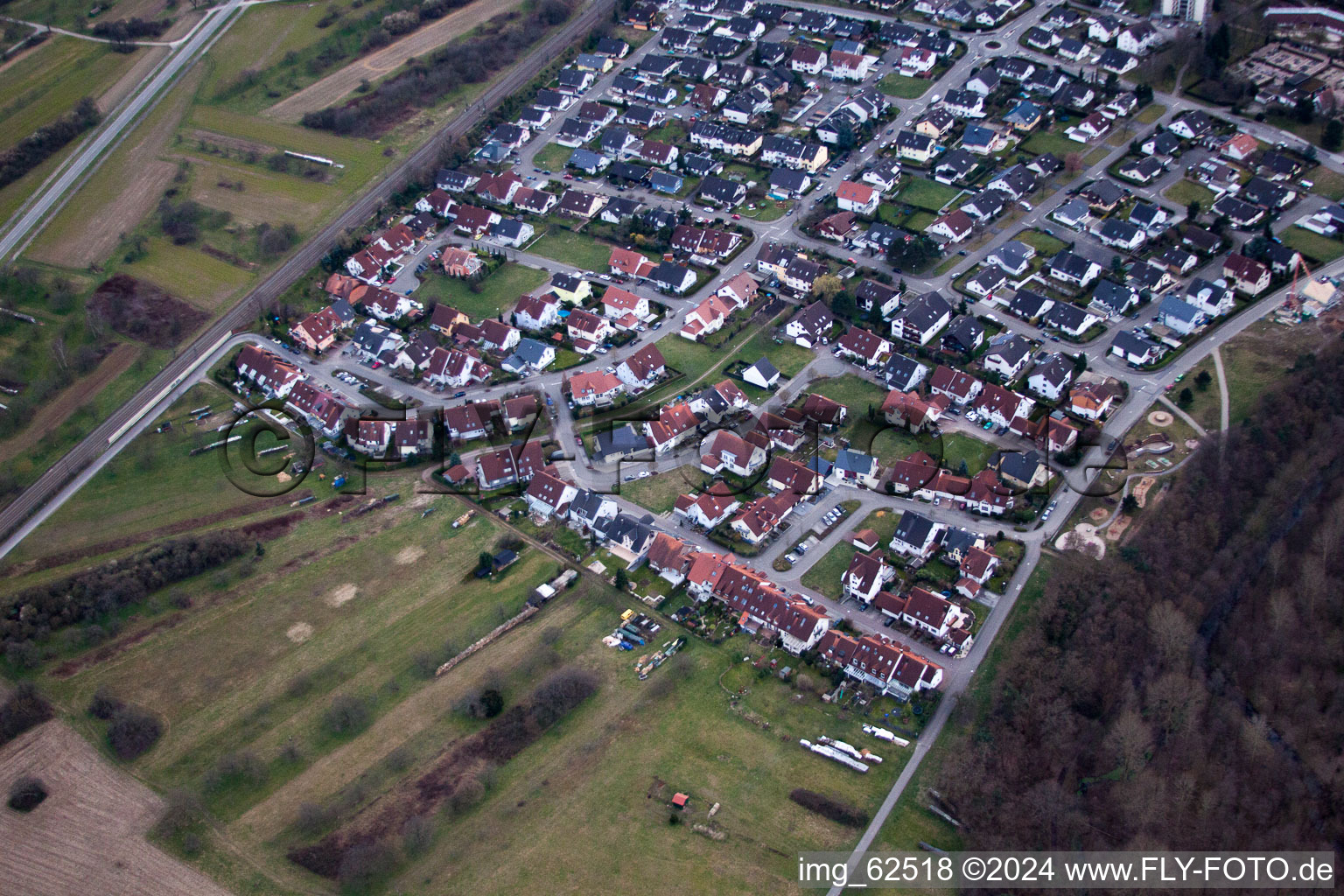 Image drone de Ötigheim dans le département Bade-Wurtemberg, Allemagne