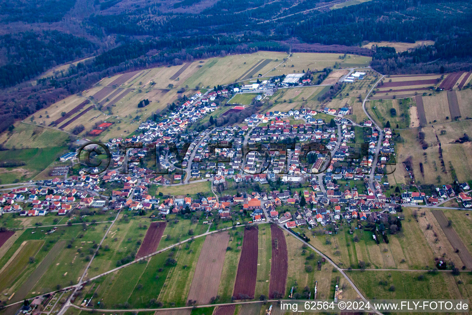 Photographie aérienne de Quartier Völkersbach in Malsch dans le département Bade-Wurtemberg, Allemagne