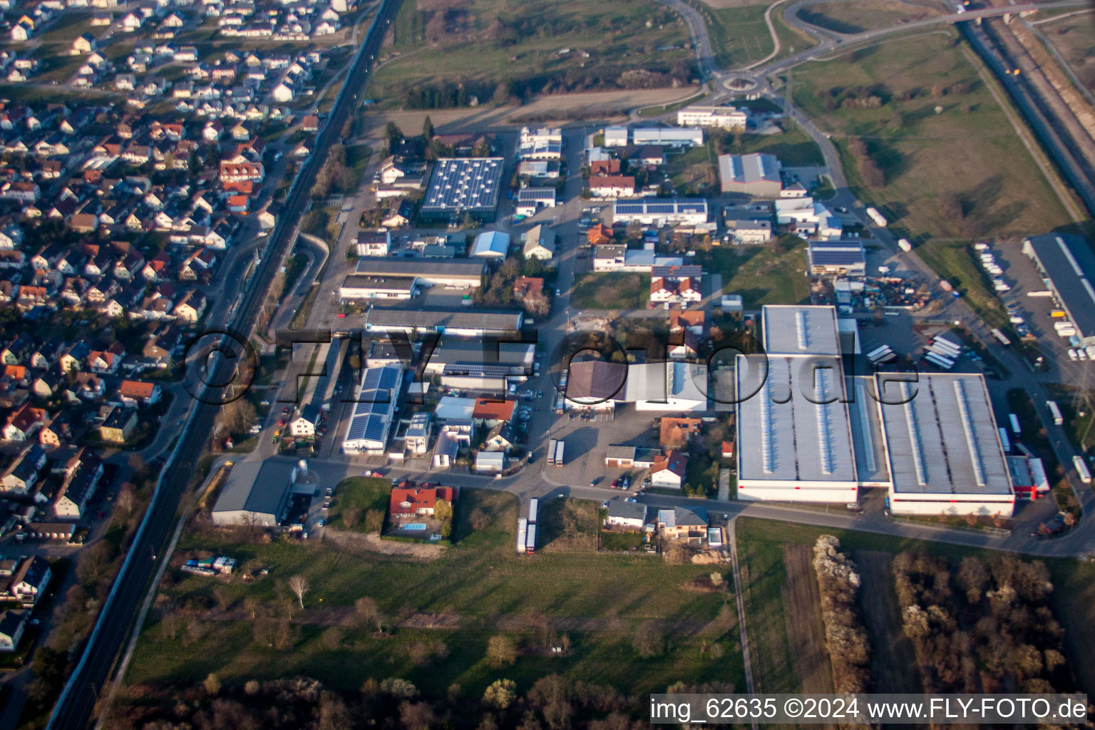 Photographie aérienne de Zone industrielle et commerciale Est à Bietigheim dans le département Bade-Wurtemberg, Allemagne