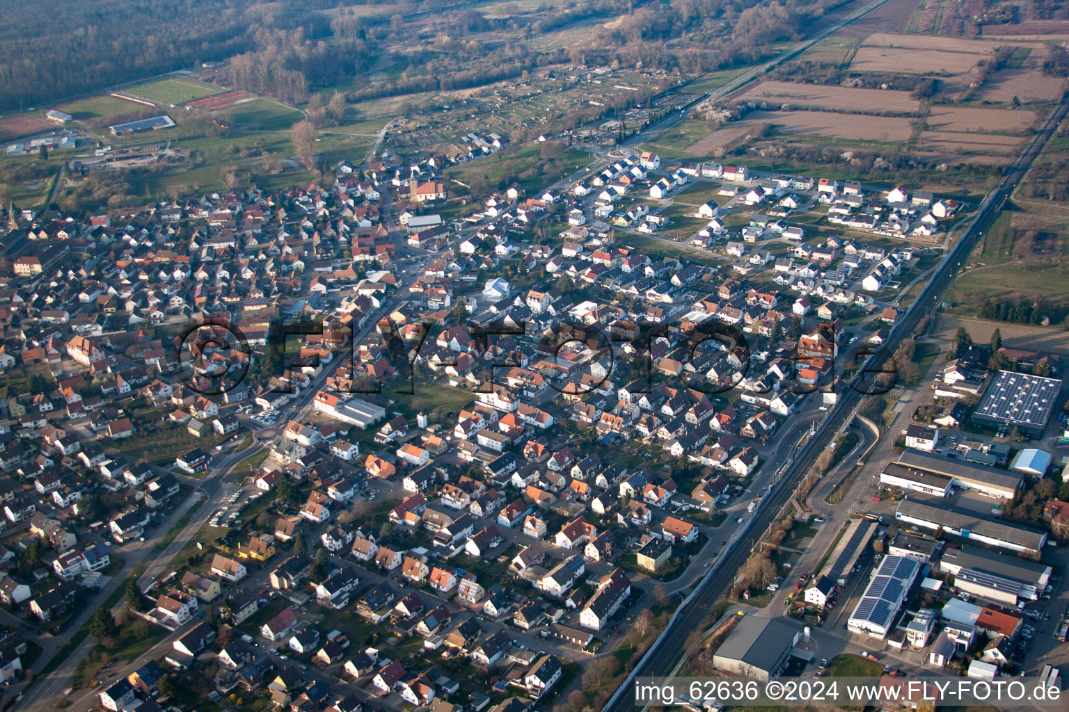 Bietigheim dans le département Bade-Wurtemberg, Allemagne vu d'un drone