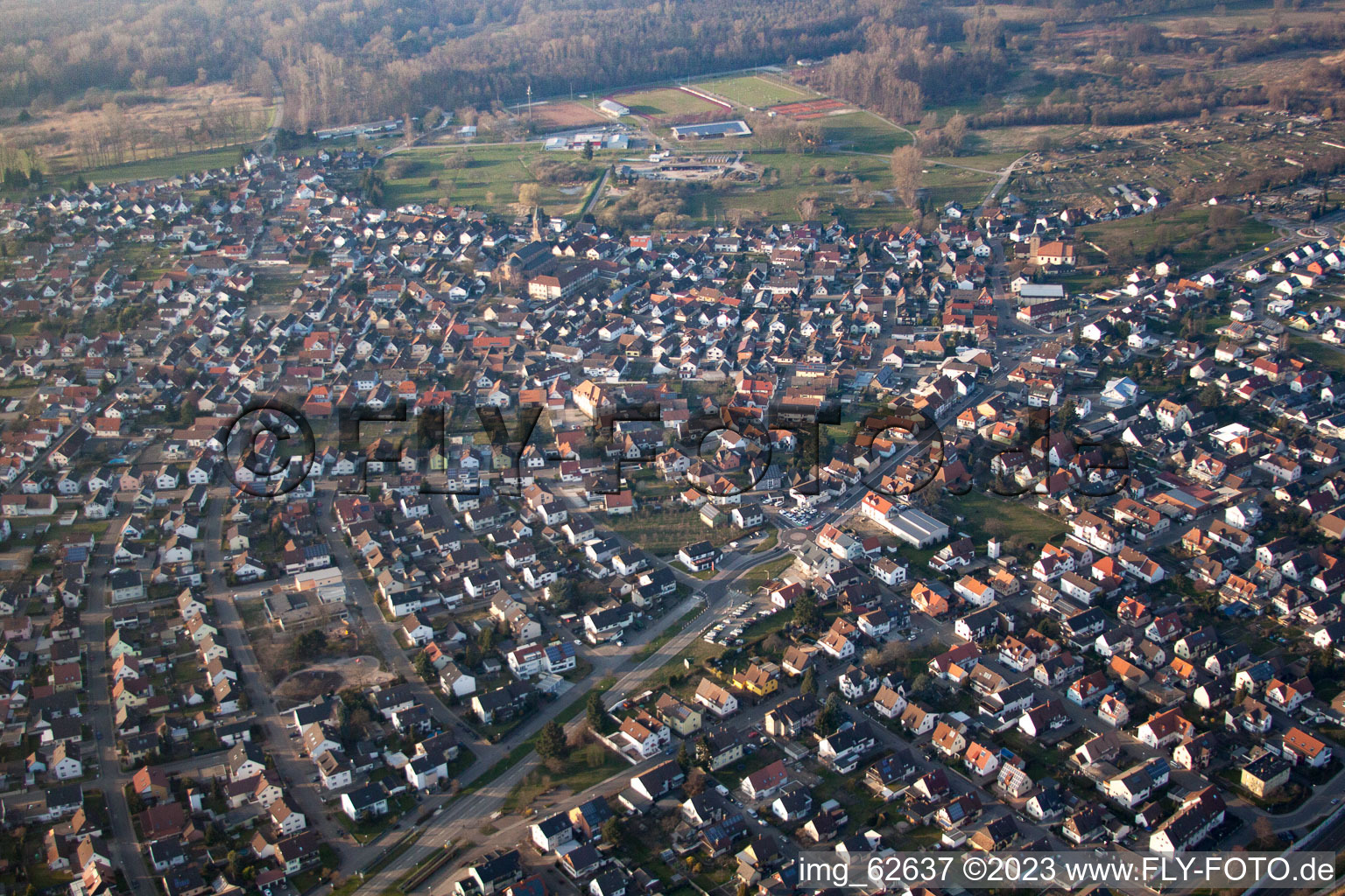 Vue aérienne de Bietigheim dans le département Bade-Wurtemberg, Allemagne
