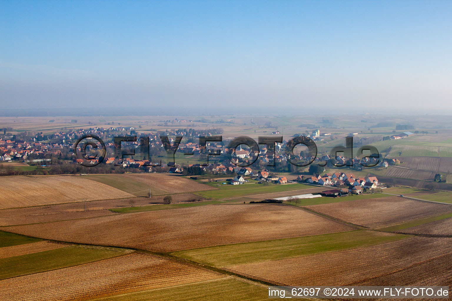 Seebach dans le département Bas Rhin, France d'un drone