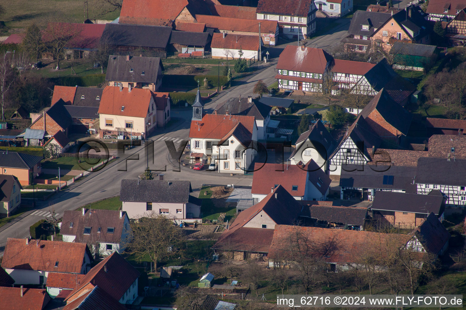 Hermerswiller dans le département Bas Rhin, France hors des airs