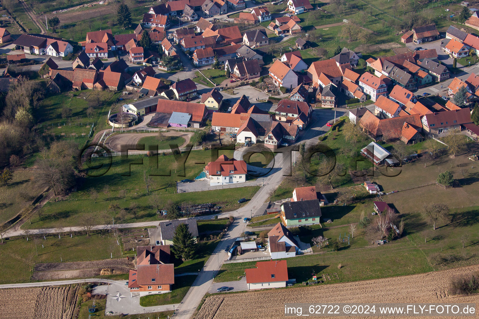 Photographie aérienne de Hohwiller dans le département Bas Rhin, France