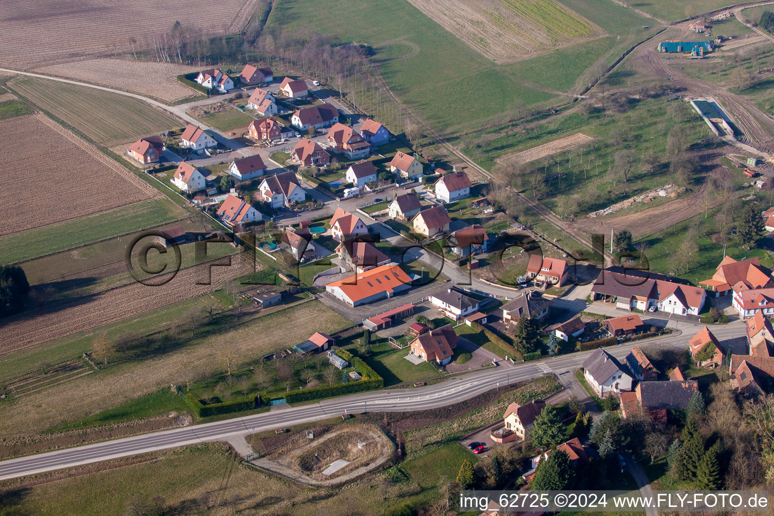 Hohwiller dans le département Bas Rhin, France hors des airs