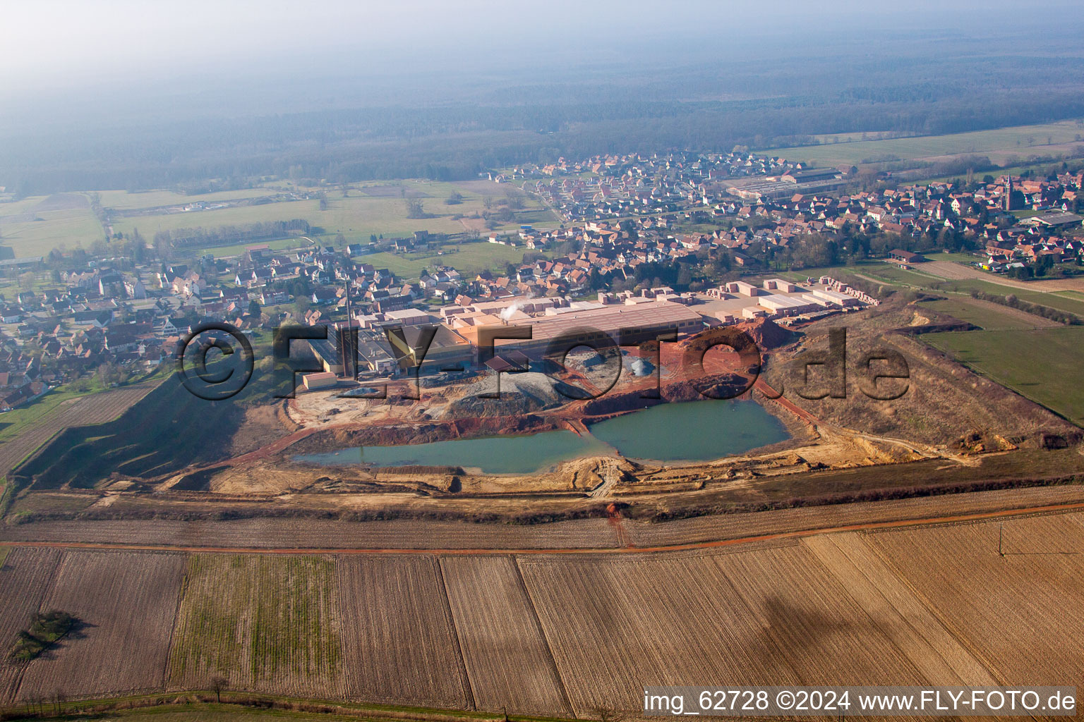 Kuhlendorf dans le département Bas Rhin, France d'en haut