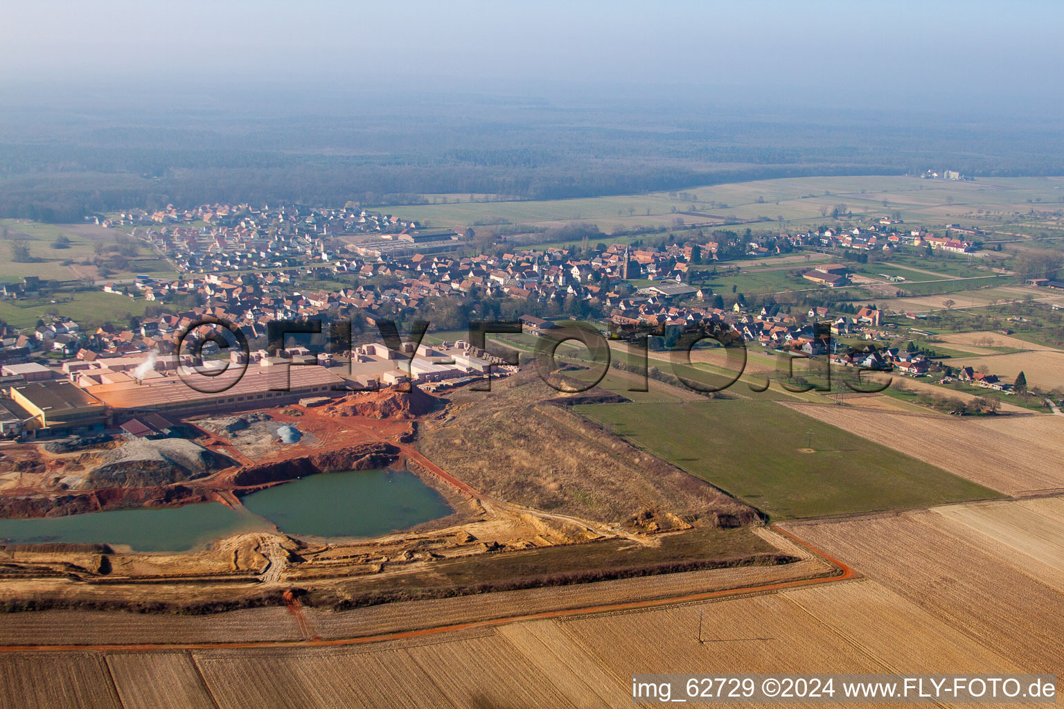 Kuhlendorf dans le département Bas Rhin, France hors des airs