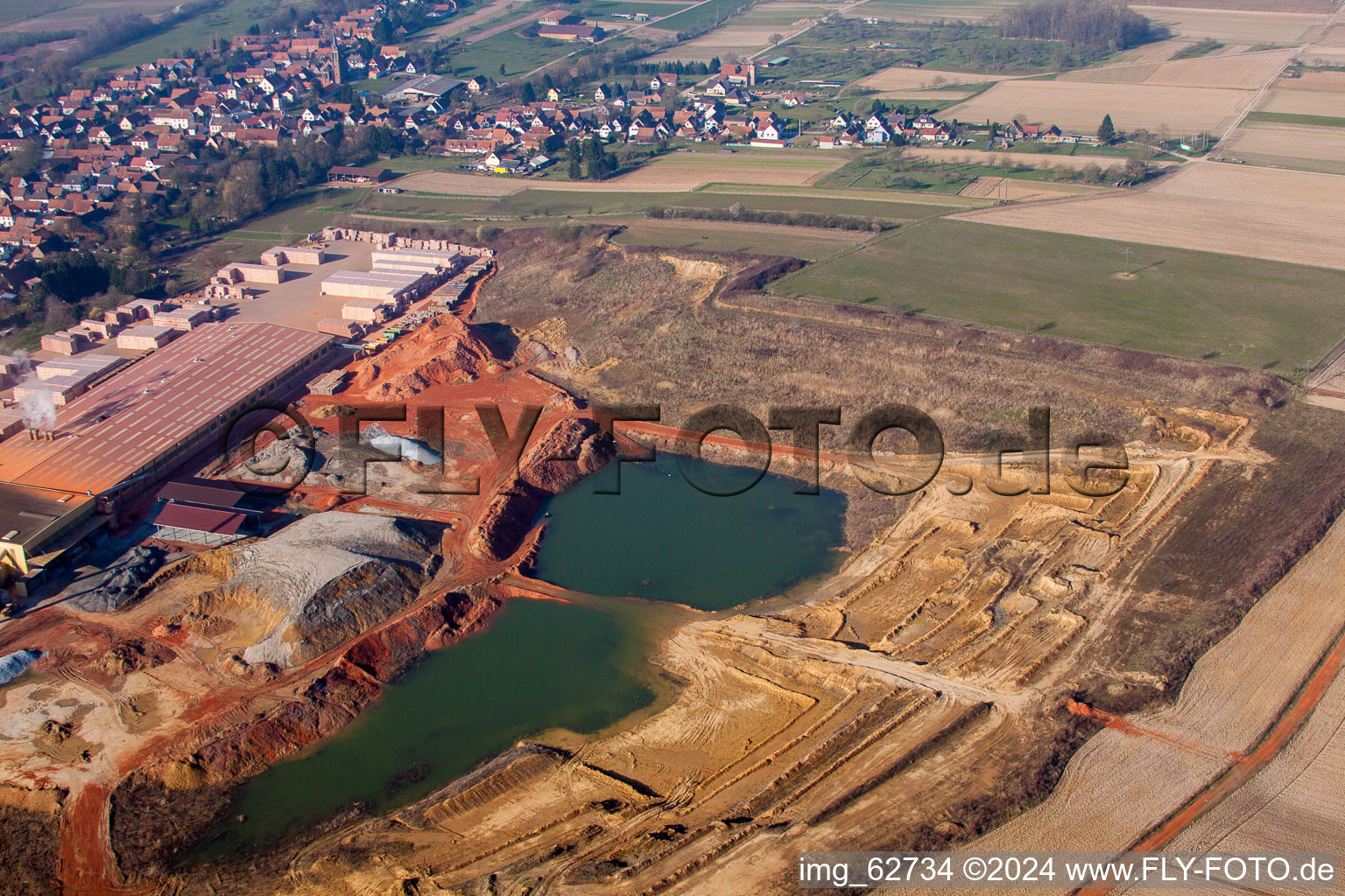 Photographie aérienne de Niederbetschdorf dans le département Bas Rhin, France