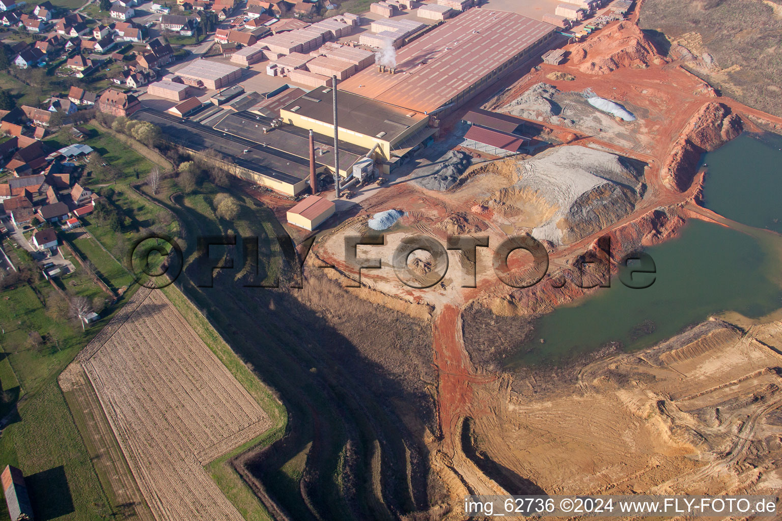 Niederbetschdorf dans le département Bas Rhin, France d'en haut