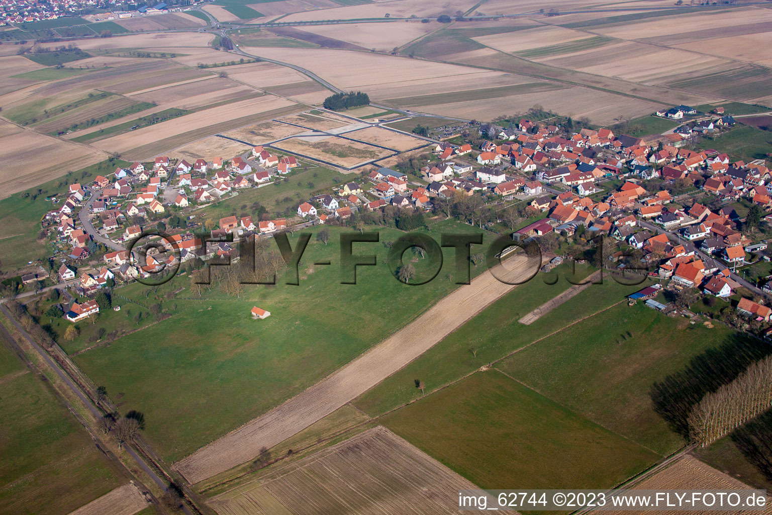 Photographie aérienne de Schwabwiller dans le département Bas Rhin, France