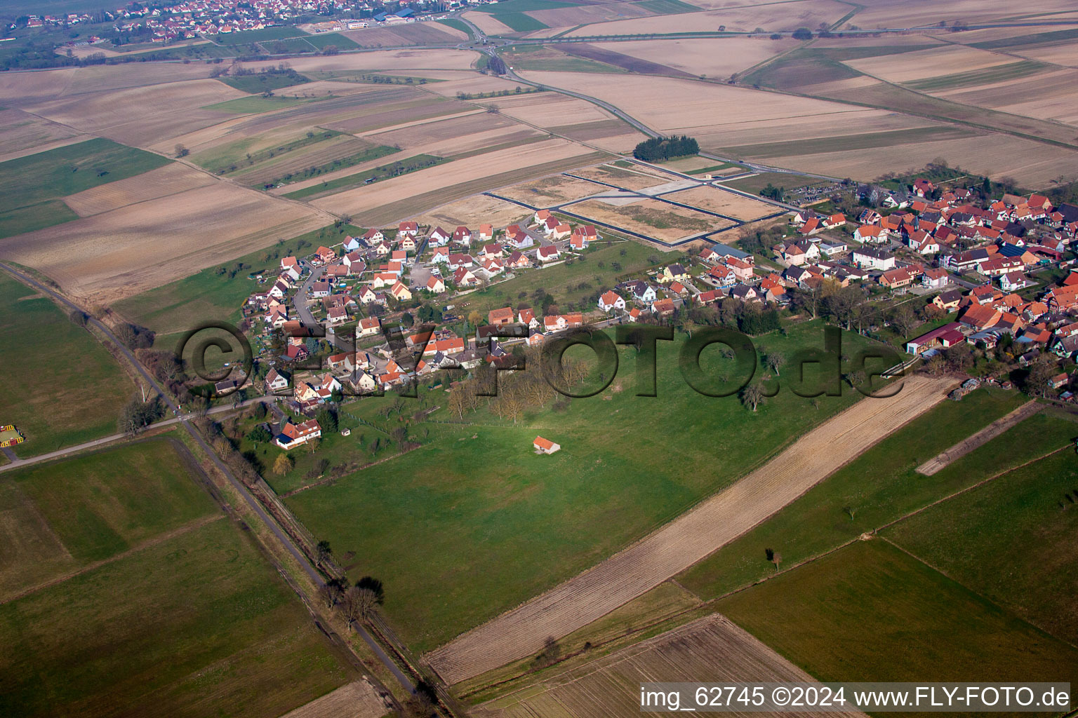 Photographie aérienne de Schwabwiller dans le département Bas Rhin, France