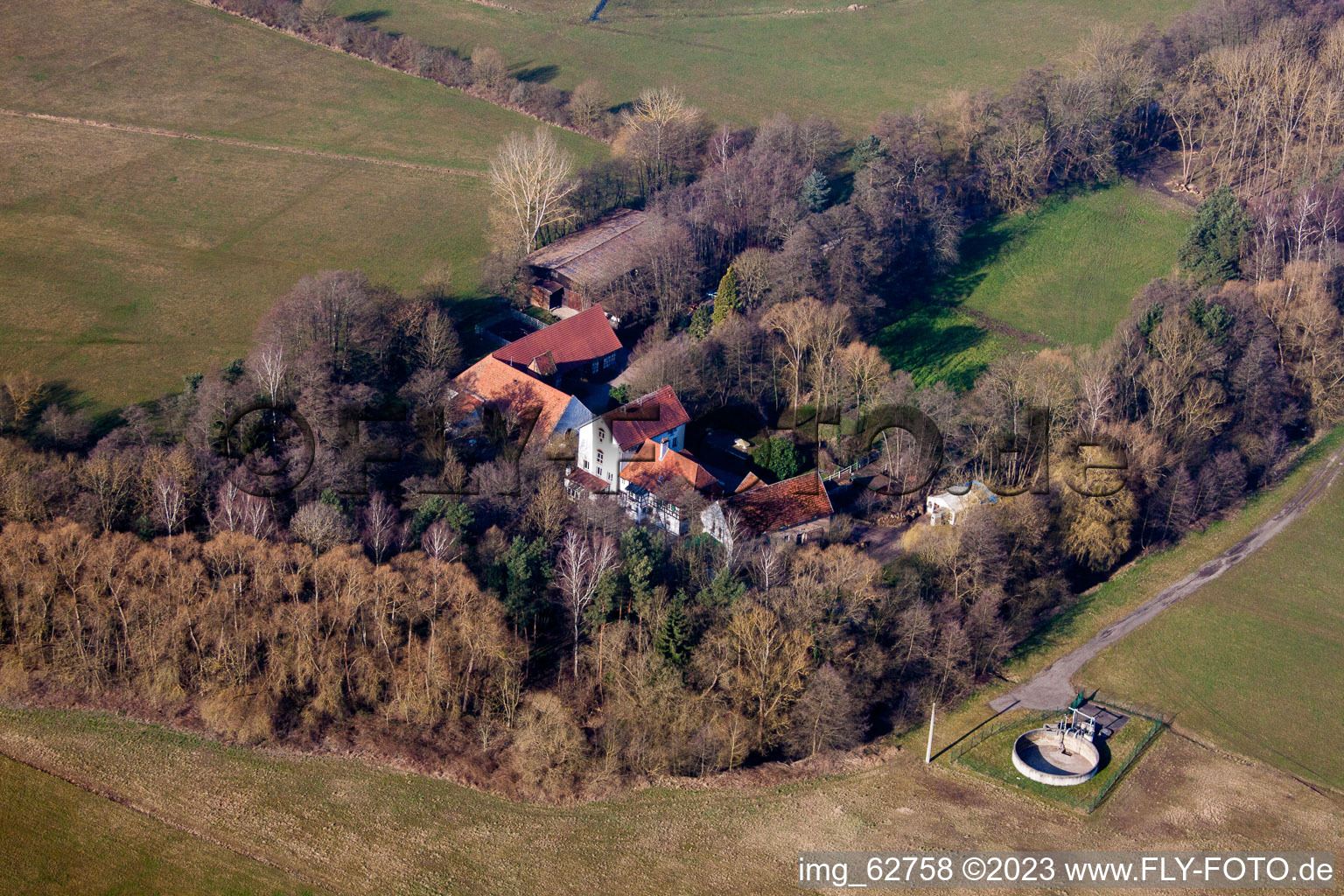 Image drone de Surbourg dans le département Bas Rhin, France