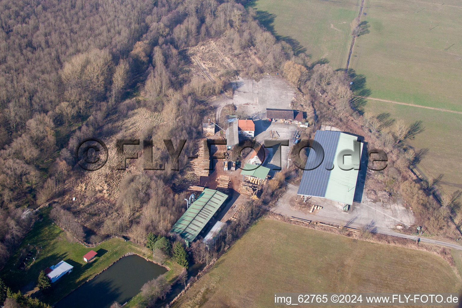 Surbourg dans le département Bas Rhin, France vu d'un drone