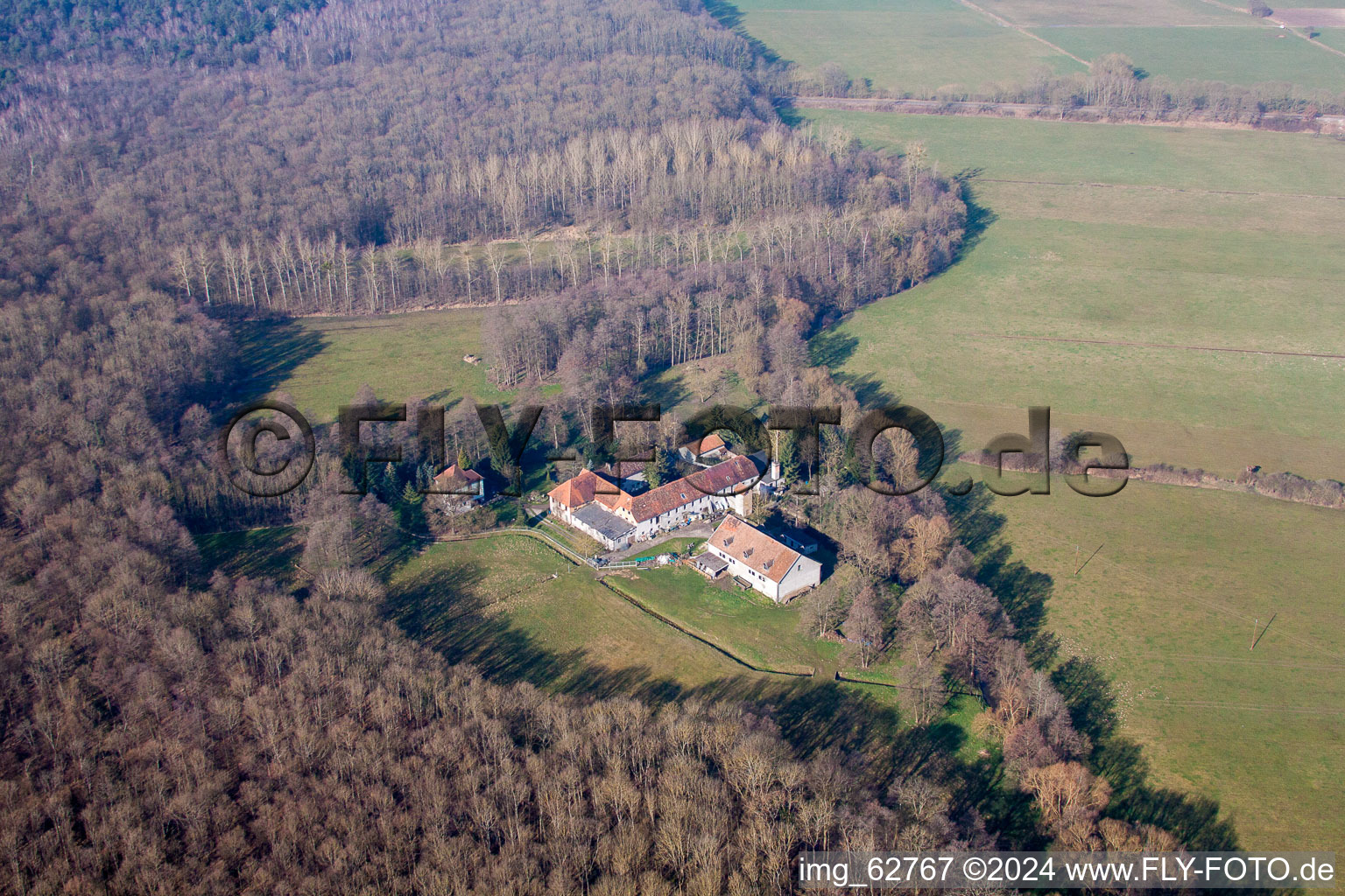 Vue aérienne de Surbourg dans le département Bas Rhin, France