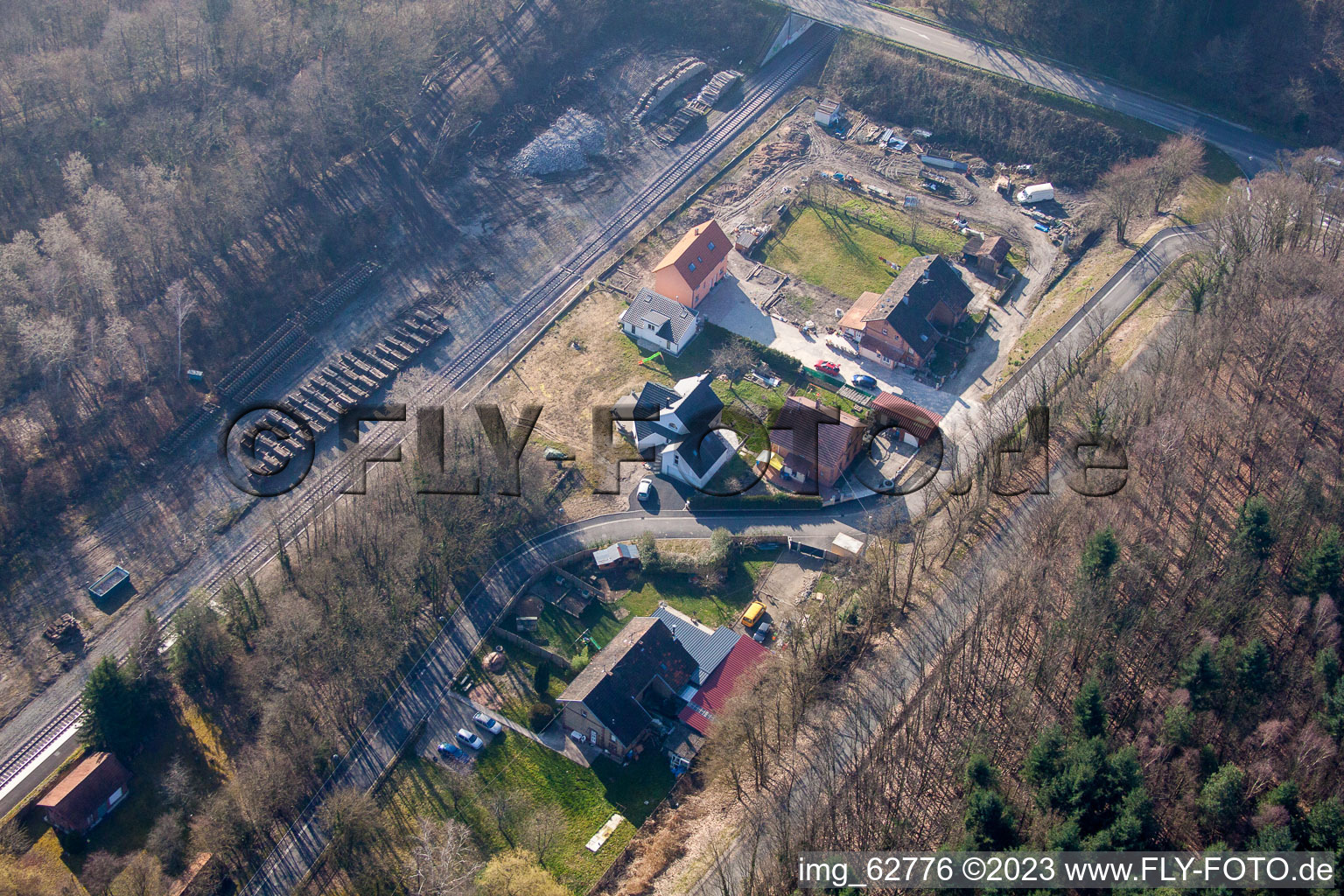 Photographie aérienne de Gare à Surbourg dans le département Bas Rhin, France