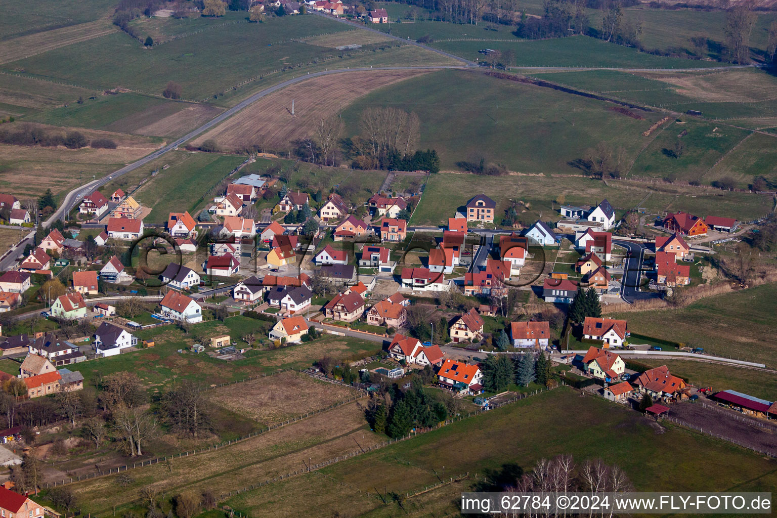 Walbourg dans le département Bas Rhin, France vue d'en haut