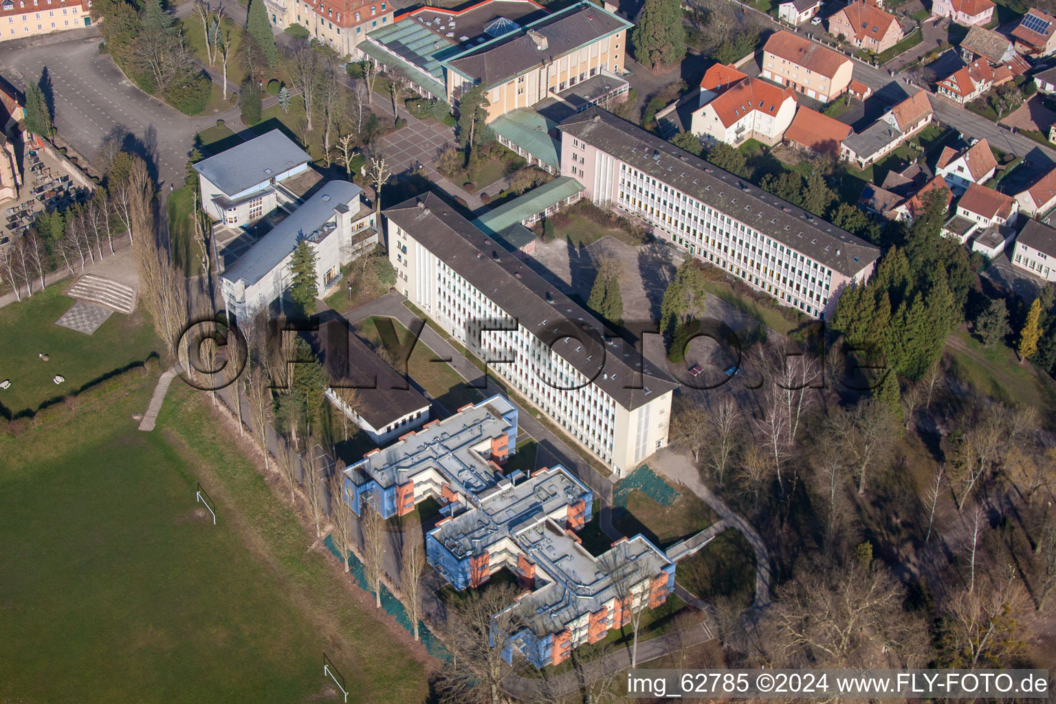 Walbourg dans le département Bas Rhin, France depuis l'avion