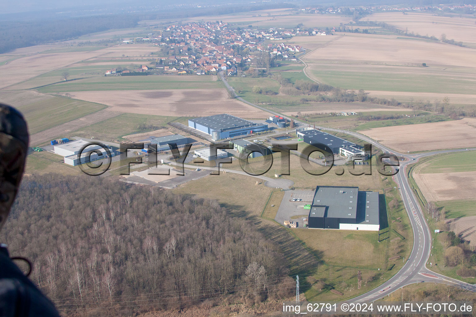 Eschbach dans le département Bas Rhin, France d'un drone