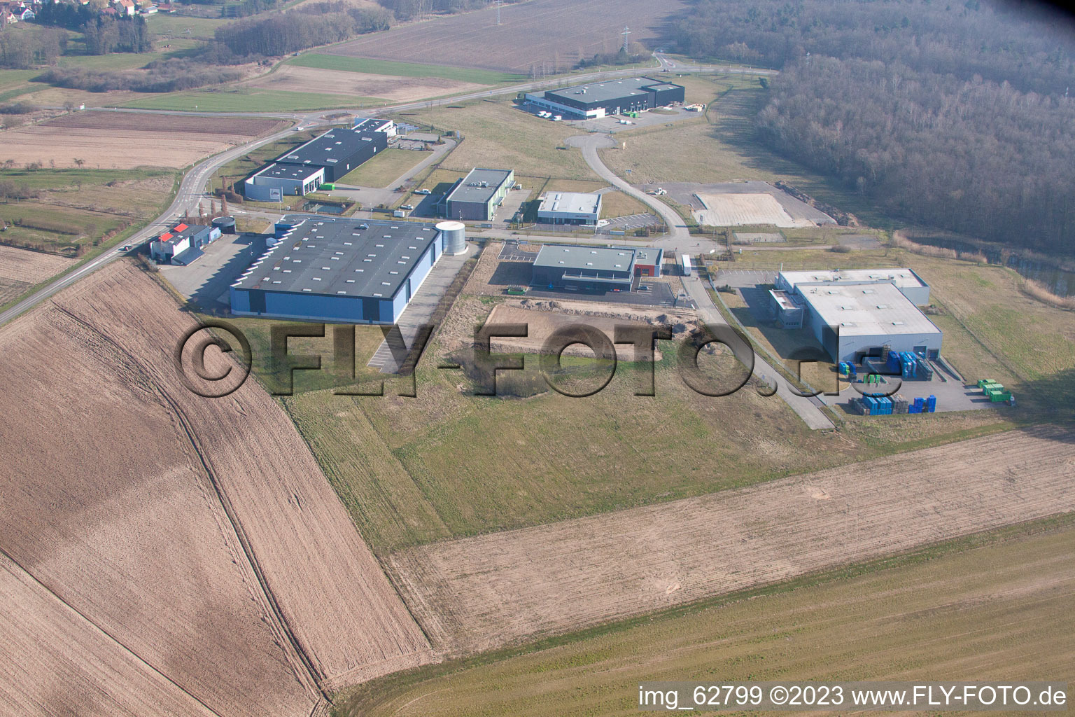 Eschbach dans le département Bas Rhin, France vue d'en haut