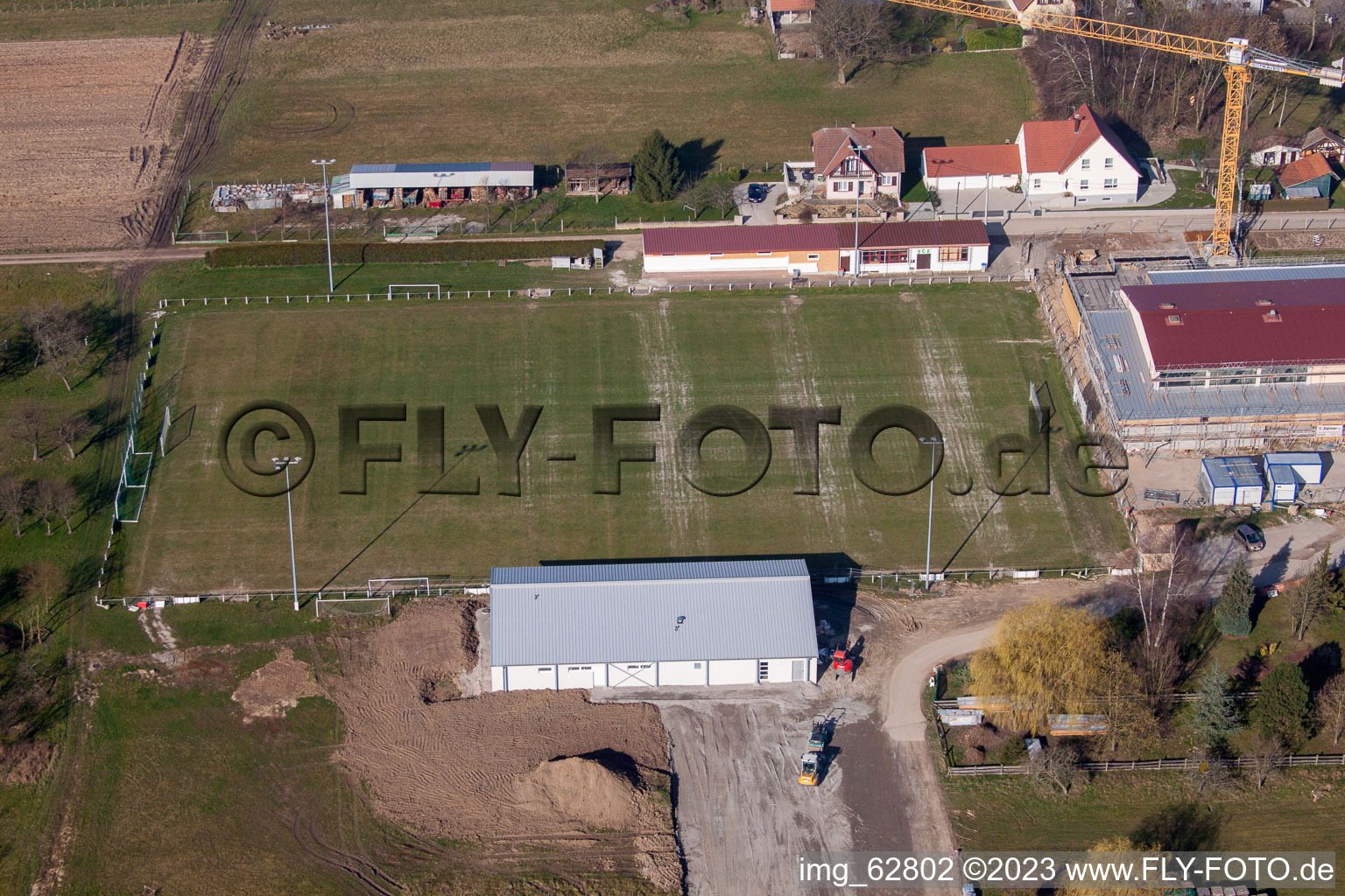 Eschbach dans le département Bas Rhin, France vue du ciel