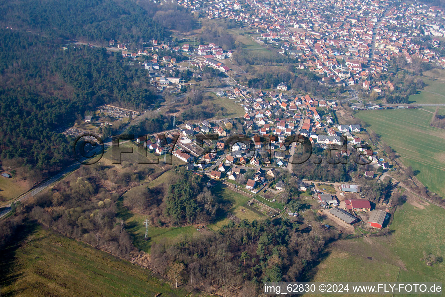 Schweighouse-sur-Moder dans le département Bas Rhin, France d'un drone