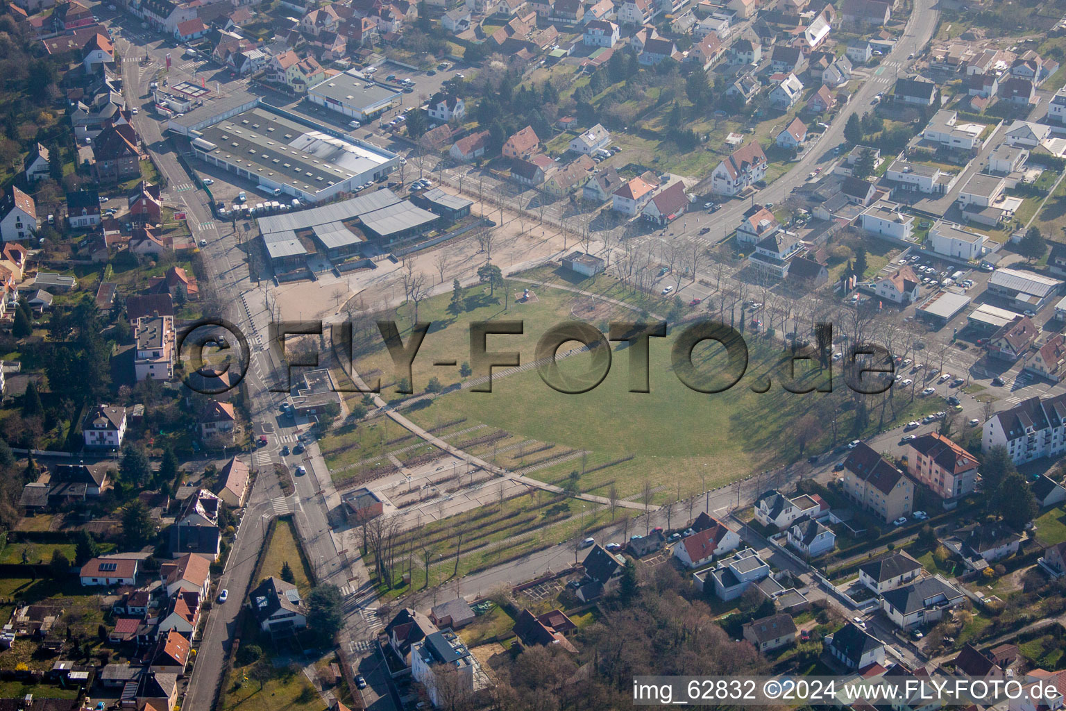 Enregistrement par drone de Haguenau dans le département Bas Rhin, France