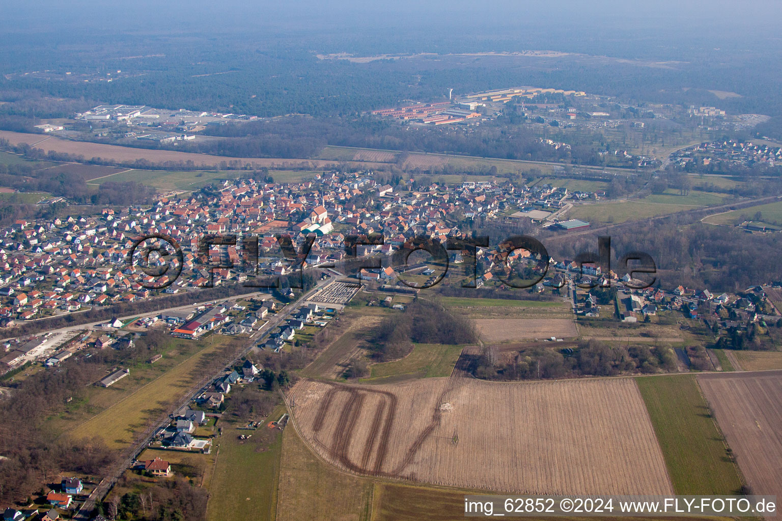 Haguenau dans le département Bas Rhin, France vue du ciel