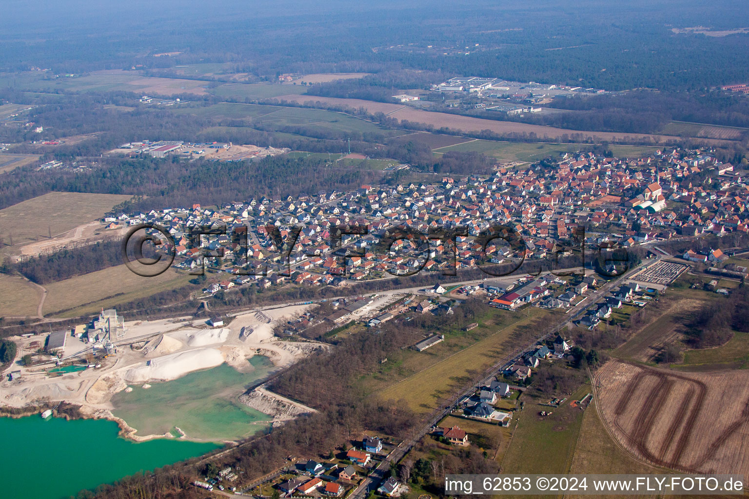 Enregistrement par drone de Haguenau dans le département Bas Rhin, France