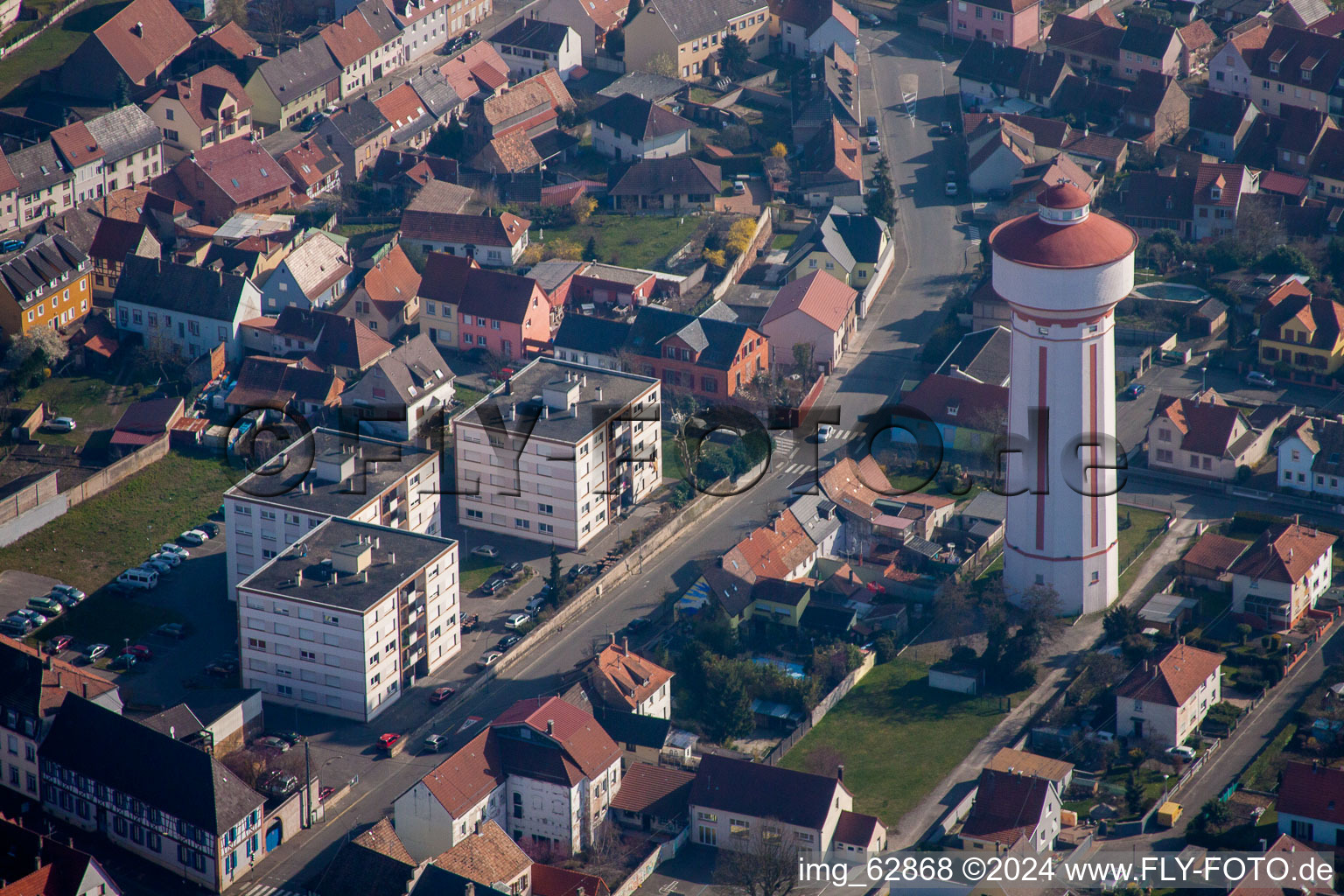 Photographie aérienne de Bischwiller dans le département Bas Rhin, France