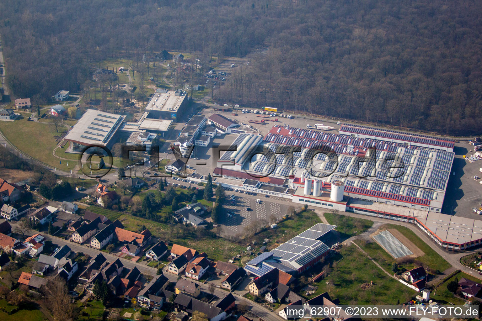 Quartier Linx in Rheinau dans le département Bade-Wurtemberg, Allemagne vue d'en haut